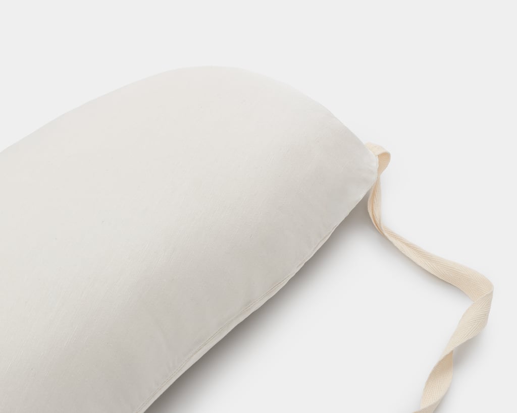 wool nursing pillow and optional silk cover with ties