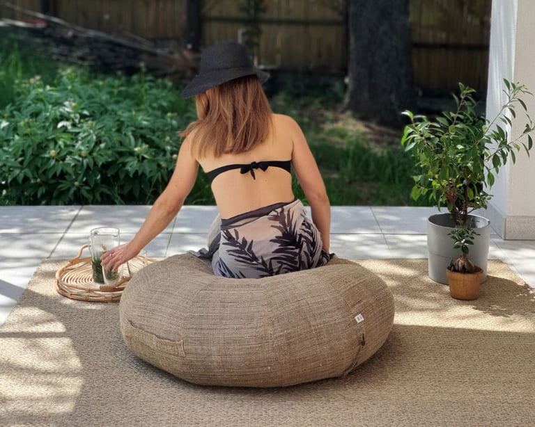 wool ottoman cushion