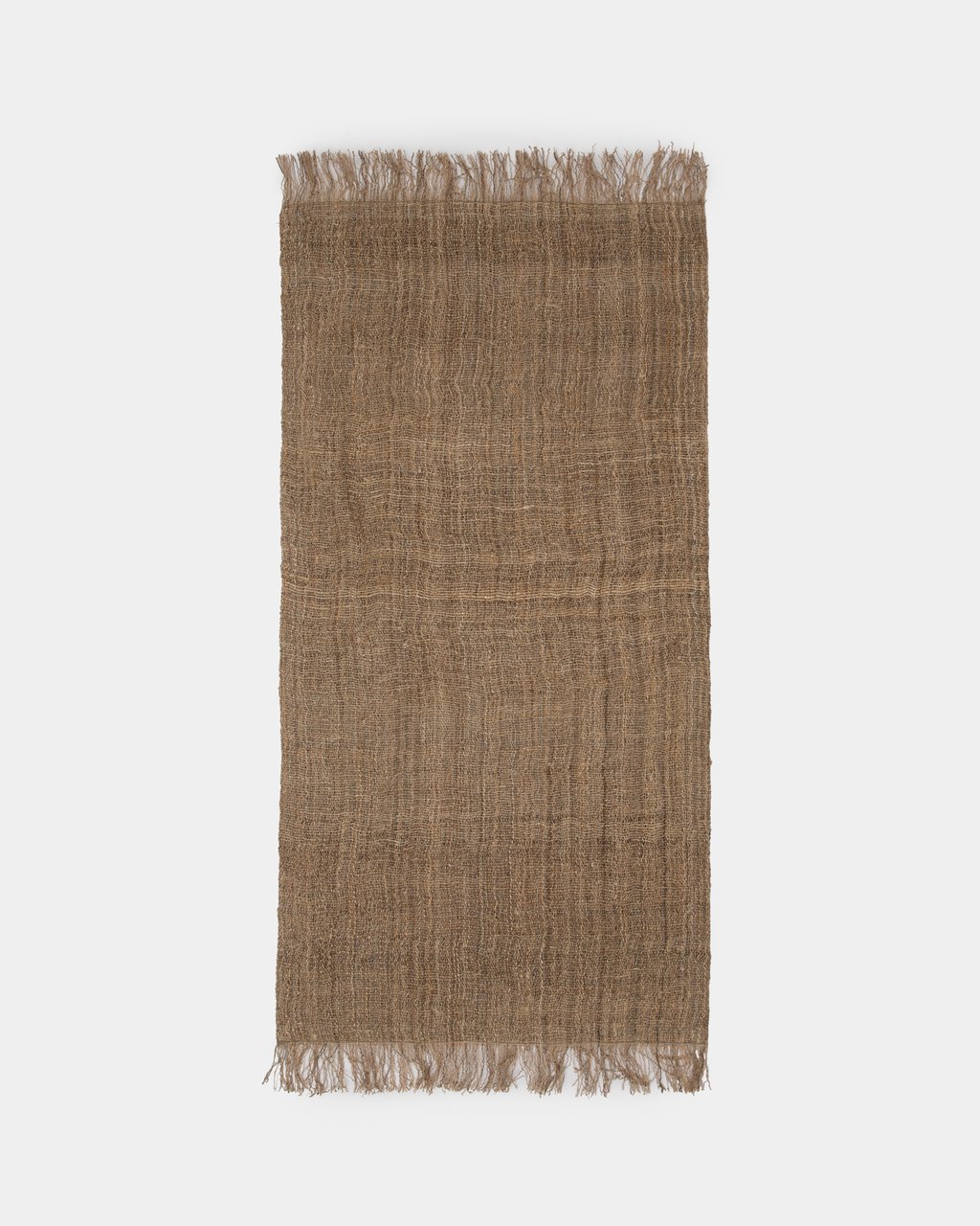 hemp rug flat on the floor