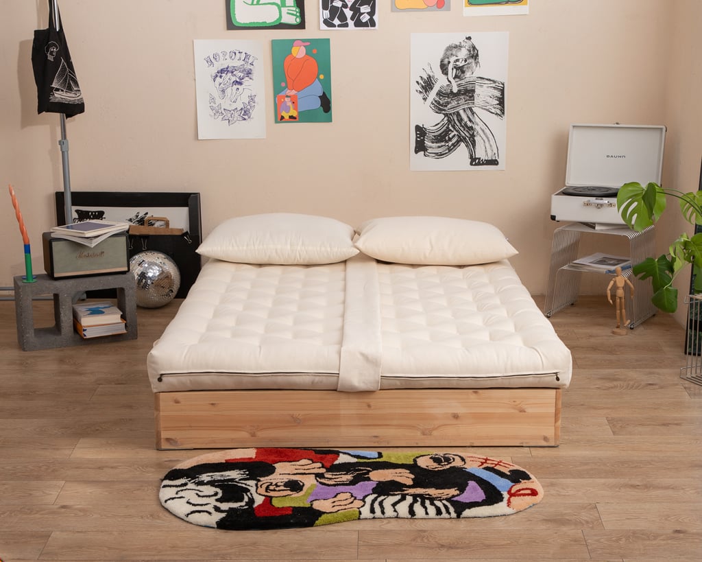 basta wool mattress on a bed in bedroom