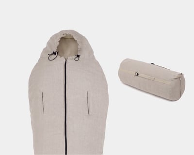 wool sleeping bag set with a bag