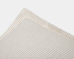 Linen pillowcase with grey stripes detail