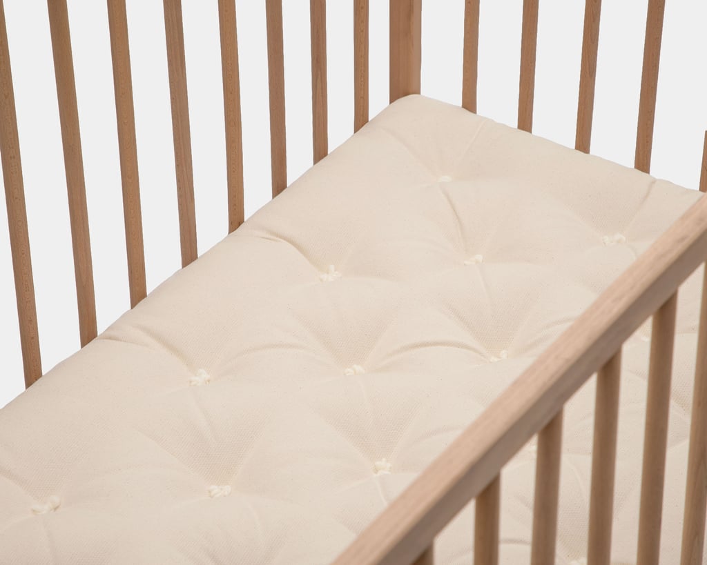 basta kids wool mattress detail in crib