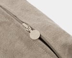 linen travel pouch detail zipper