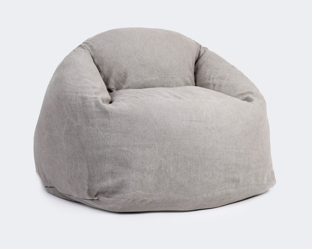 fauteuil poire en laine et lin