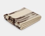 folded heavy wool blanket on white background