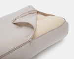 linen ergonomic pillowcase detail