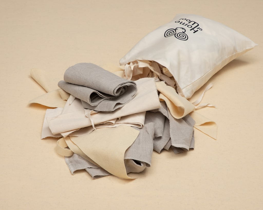 stofrester, der falder ud af tasken