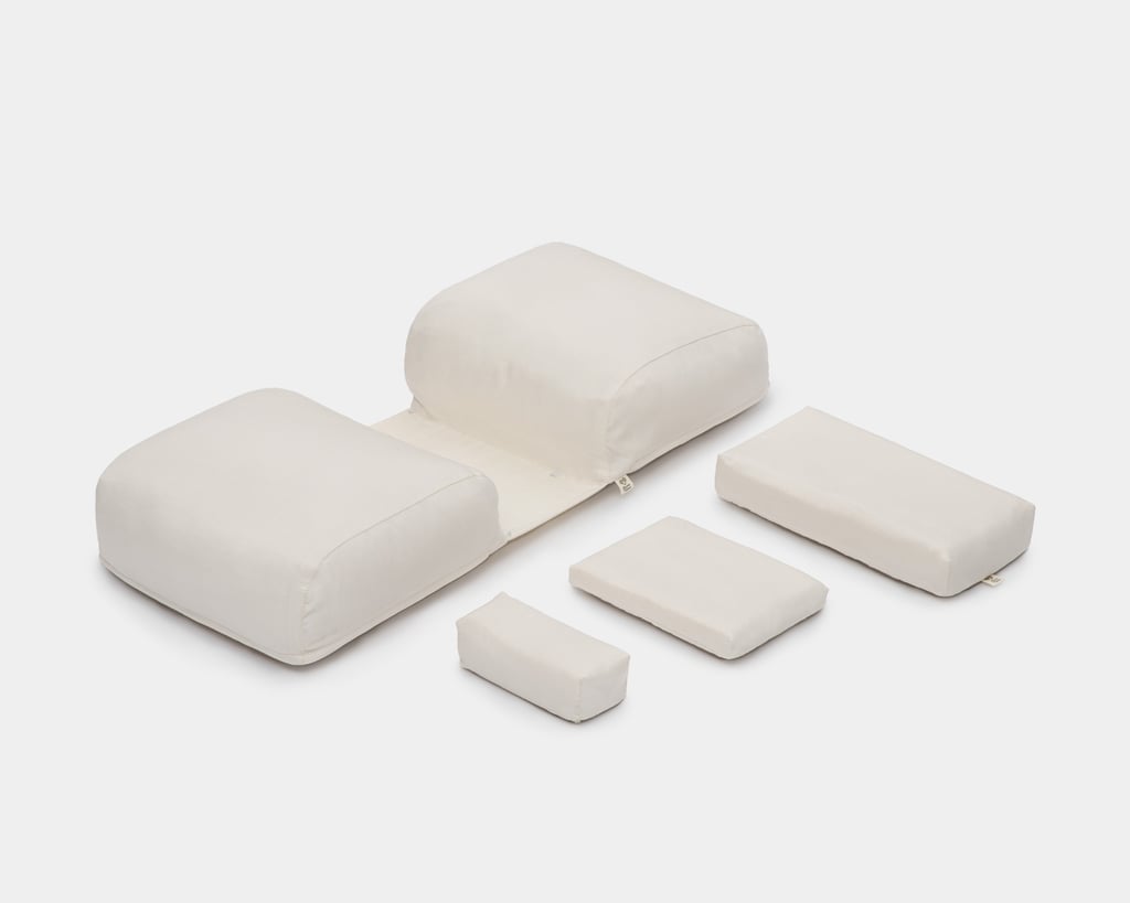 side and back wool sleeping pillow with extensions for the neck