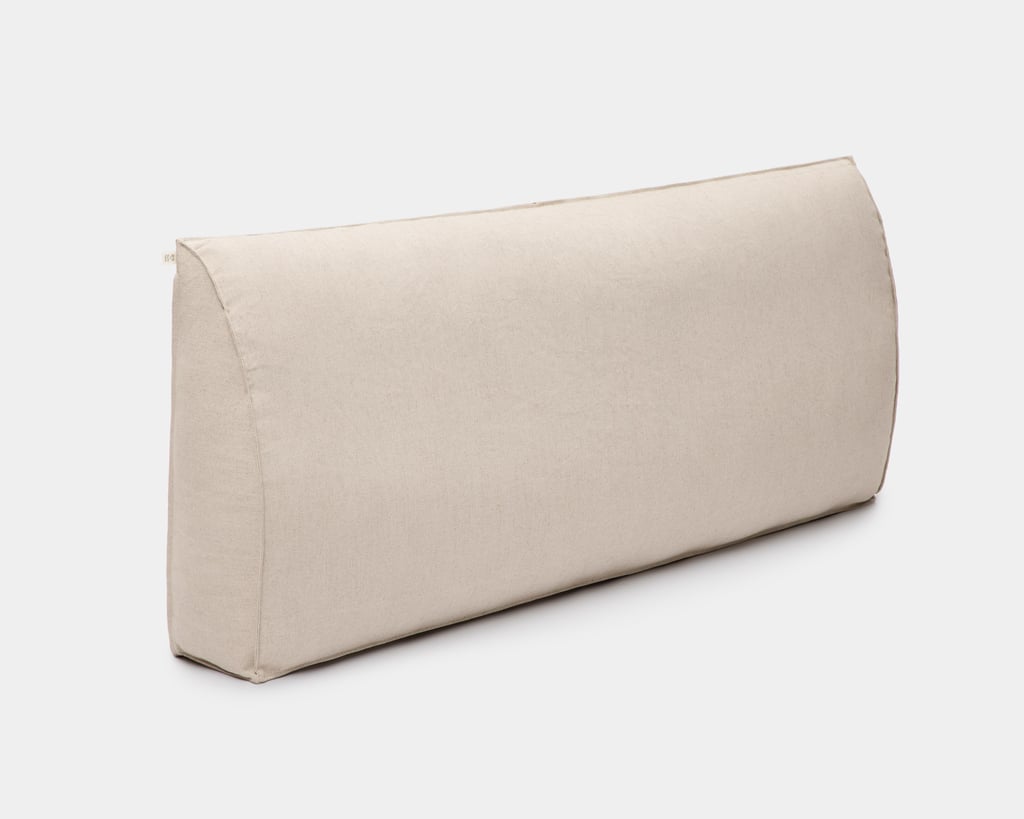 Dreieckiges Rückenkissen aus Wolle, Leinen und Baumwolle