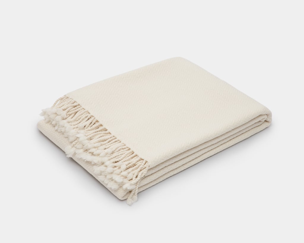 folded fine merino wool blanket