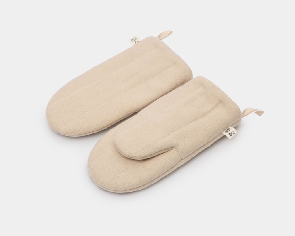 Wool oven mitts