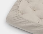 wool crib mattress for babies and kids with linen fitted sheet