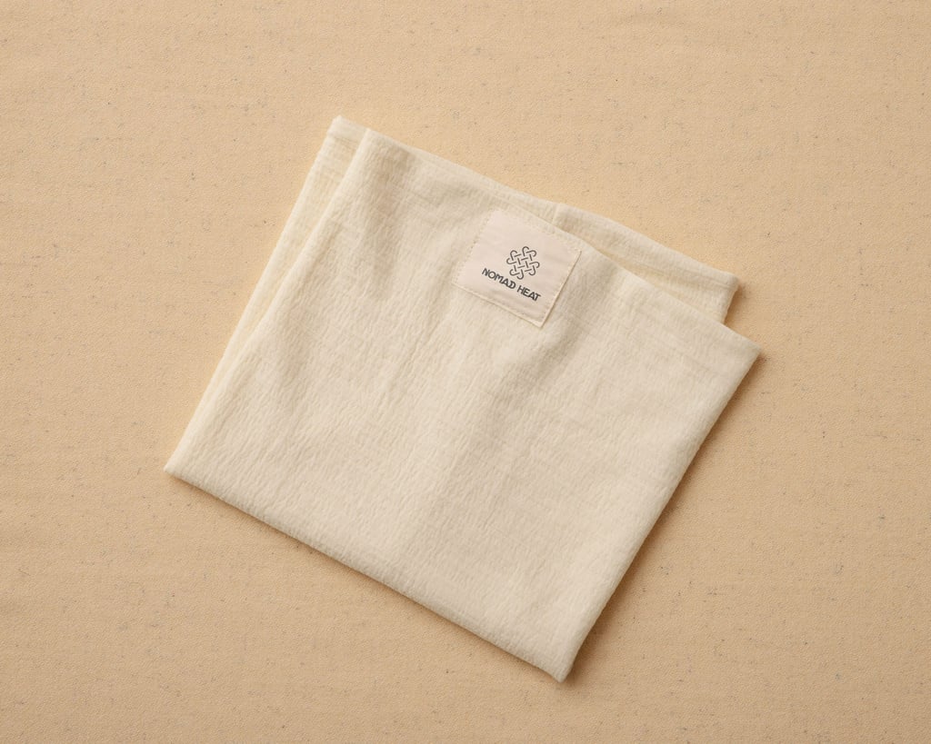 merinoswol buff op beige achtergrond