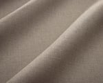 close up of folded 100% linen fabric