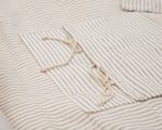 detail of the pocket of home of wool sleeping bag