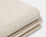 Cable Knit Wool Blanket detail