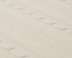Cable Knit Wool Blanket detail