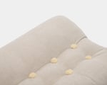detail of ergonomic wool pillow in linen fabric