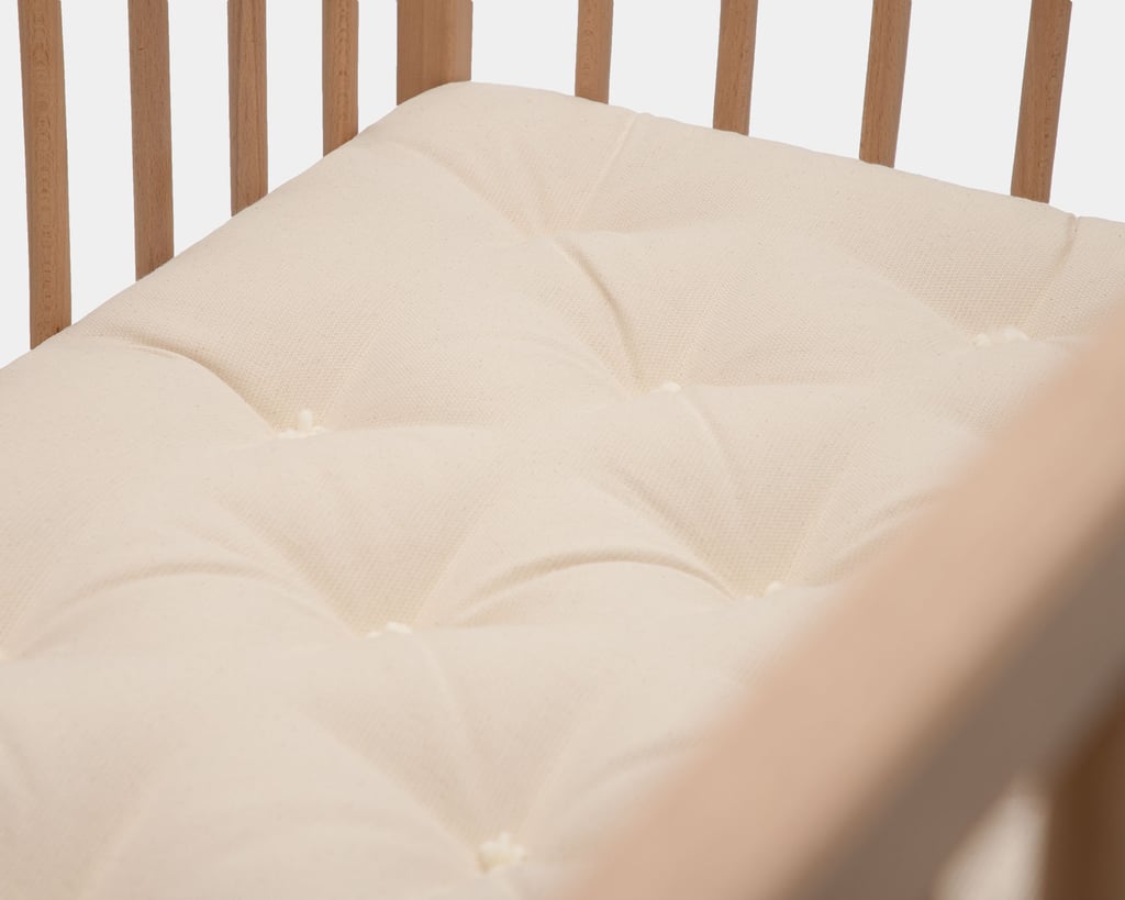 basta kids wool mattress detail in crib