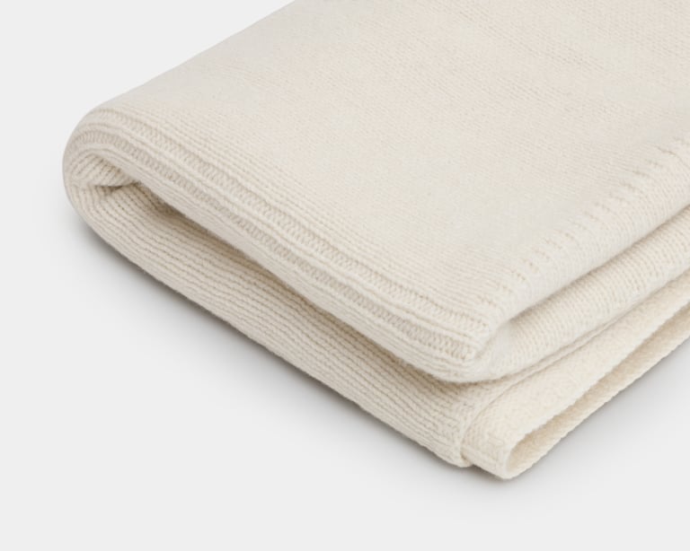 Grid Knit Wool Blanket