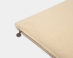 wool floor sleeping mat close up corner with zipper