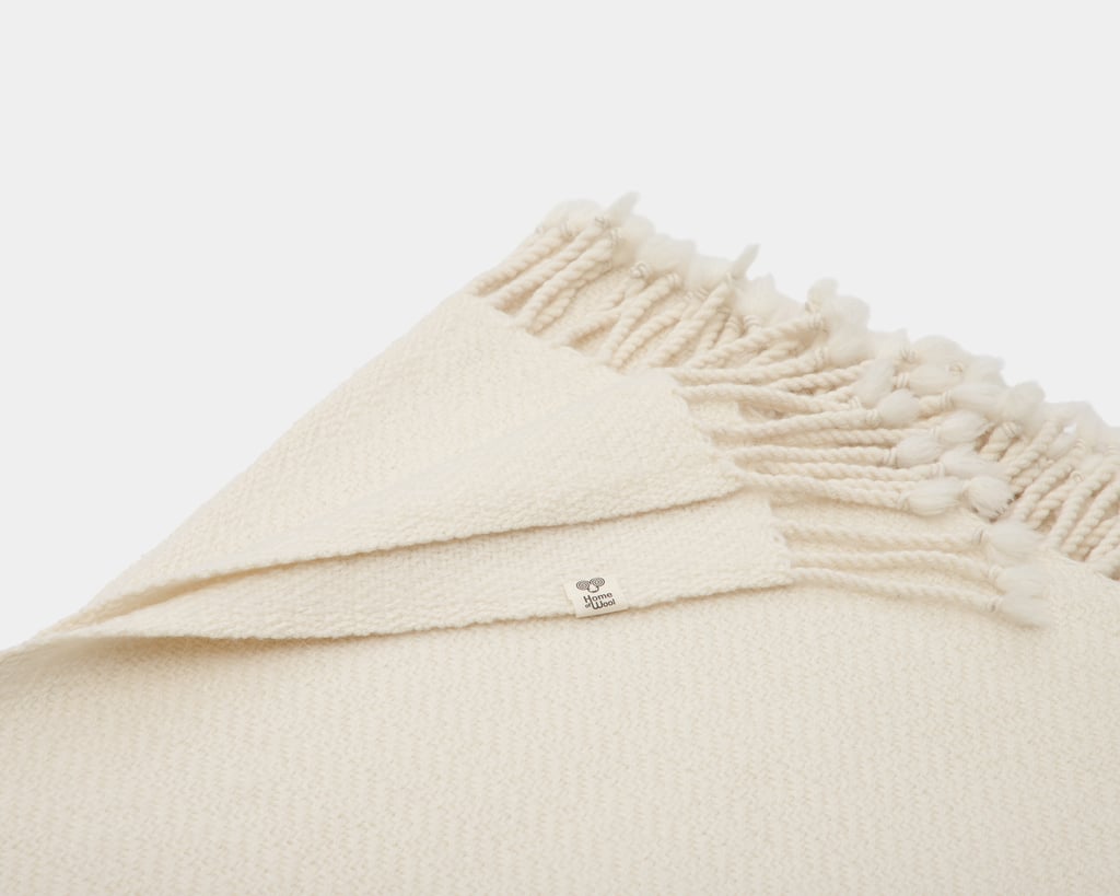 fine merino wool blanket fringe detail