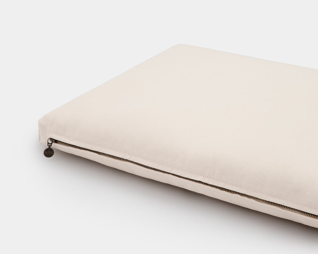 wool seat cushion with cover detail zipper