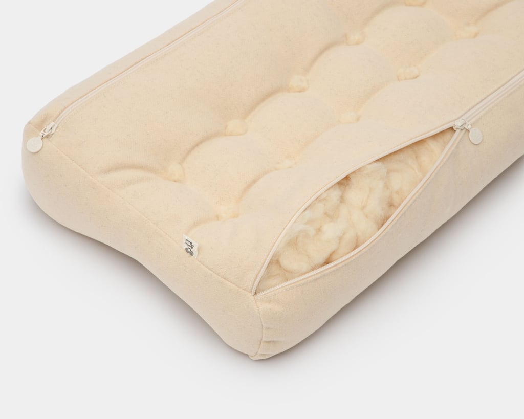Wool ergonomic pillow showing wool detail