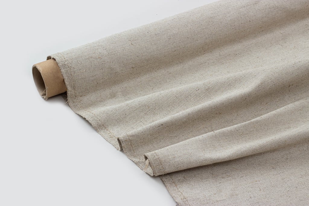 62% pellava- ja 38% puuvillaseos kangas rullalla