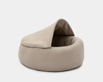 wool dog bed with cover in 100% linen fabric