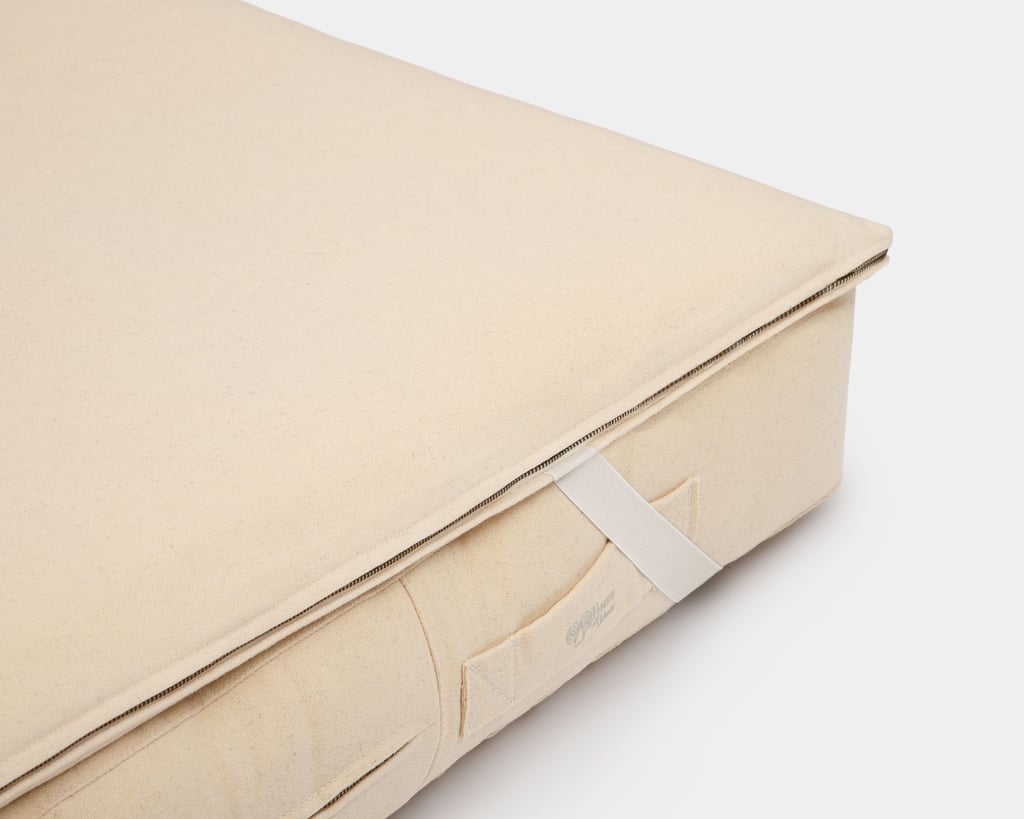 Wool topper with wool batting filling detail