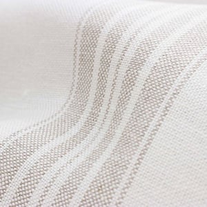 100% Linen Grey Stripes