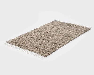 alfombra moderna de lino tejida a mano