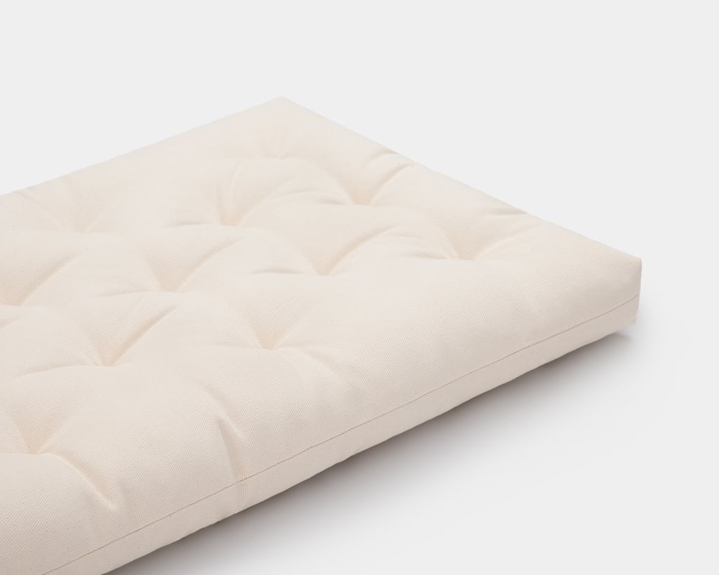 wool tufted seat cushion detail