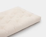 wool tufted seat cushion detail