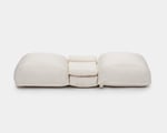 front view of home of wool back and side sleeping pillow with silk pillowcase