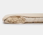 home of wool headboard cushion with removable cover showing wool detail