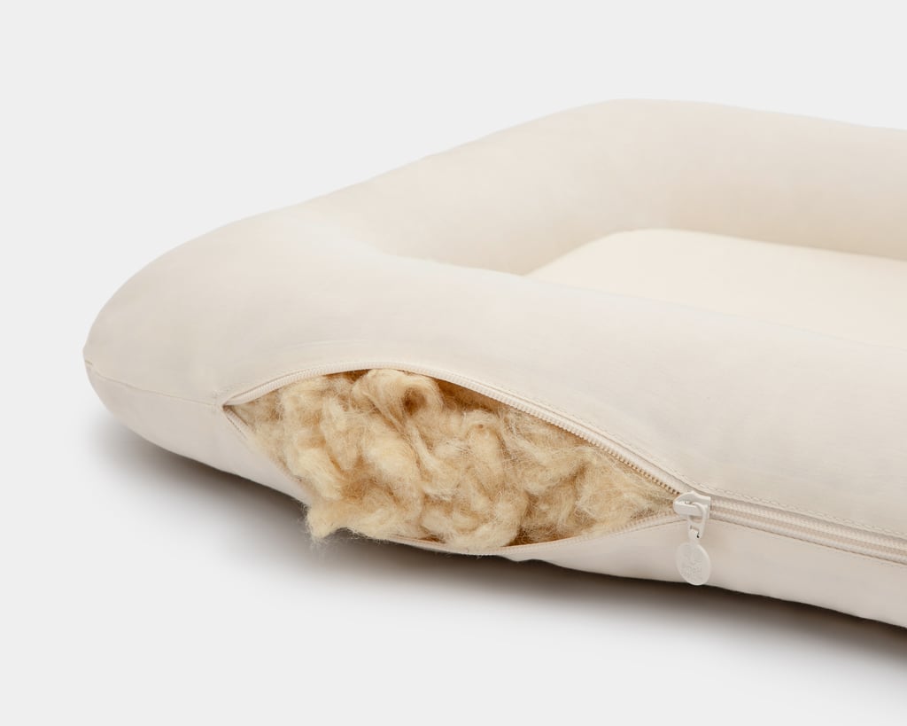 lettino in lana in tessuto di cotone 100% e rivestimento sfoderabile in cotone 100%