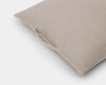 wool travel pillow handle detail