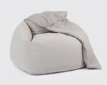 fauteuil pouf en laine avec housse amovible
