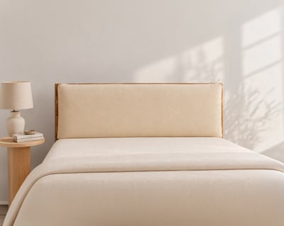 home of wool headboard cushion on bed