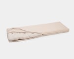 wool seat cushion with cover unzipped