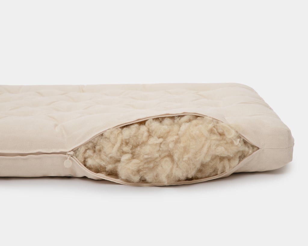 basta wool mattress with detail showing wool