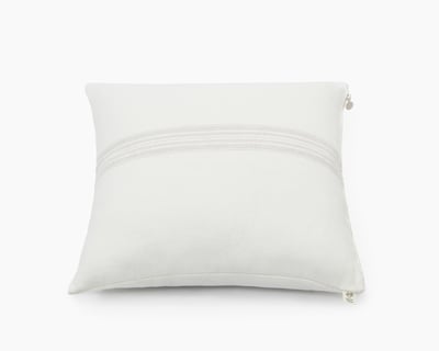 Wool throw pillow with linen pillowcase