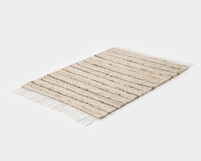 Alfombra de algodón a rayas