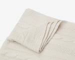 Cable Knit Wool Blanket detail