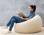 round wool bean bag chair