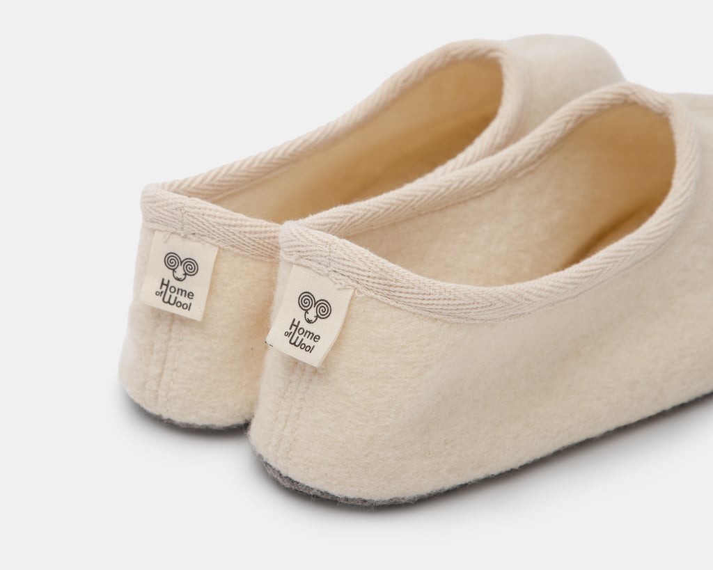 wool ballerina slippers back view