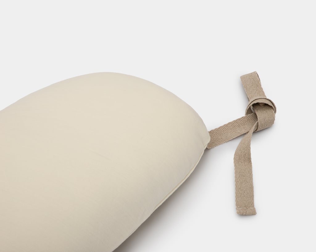wool nursing pillow and optional merino cover with ties detail